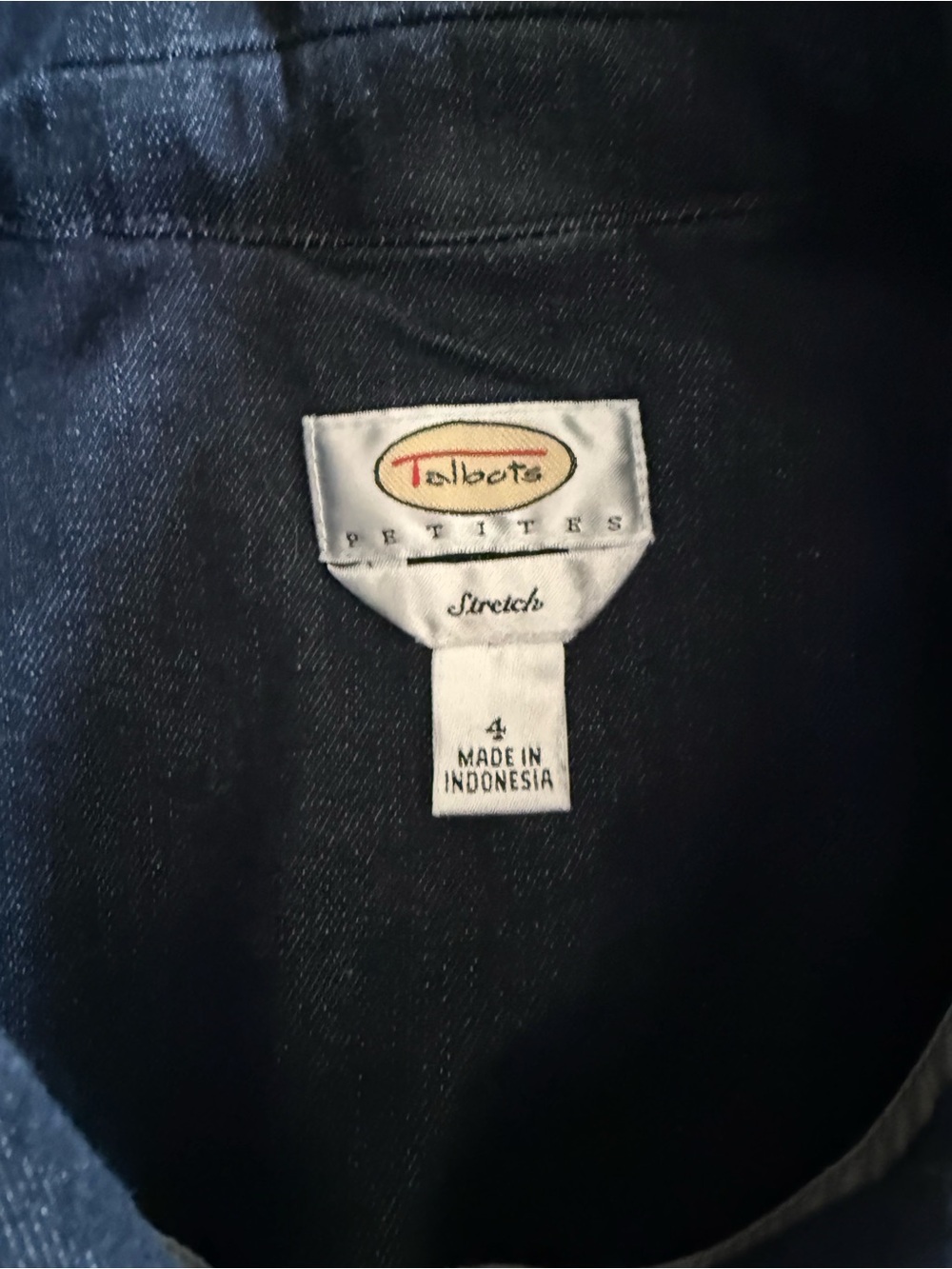 Talbots dark wash jean blazer jacket - Picture 3 of 10
